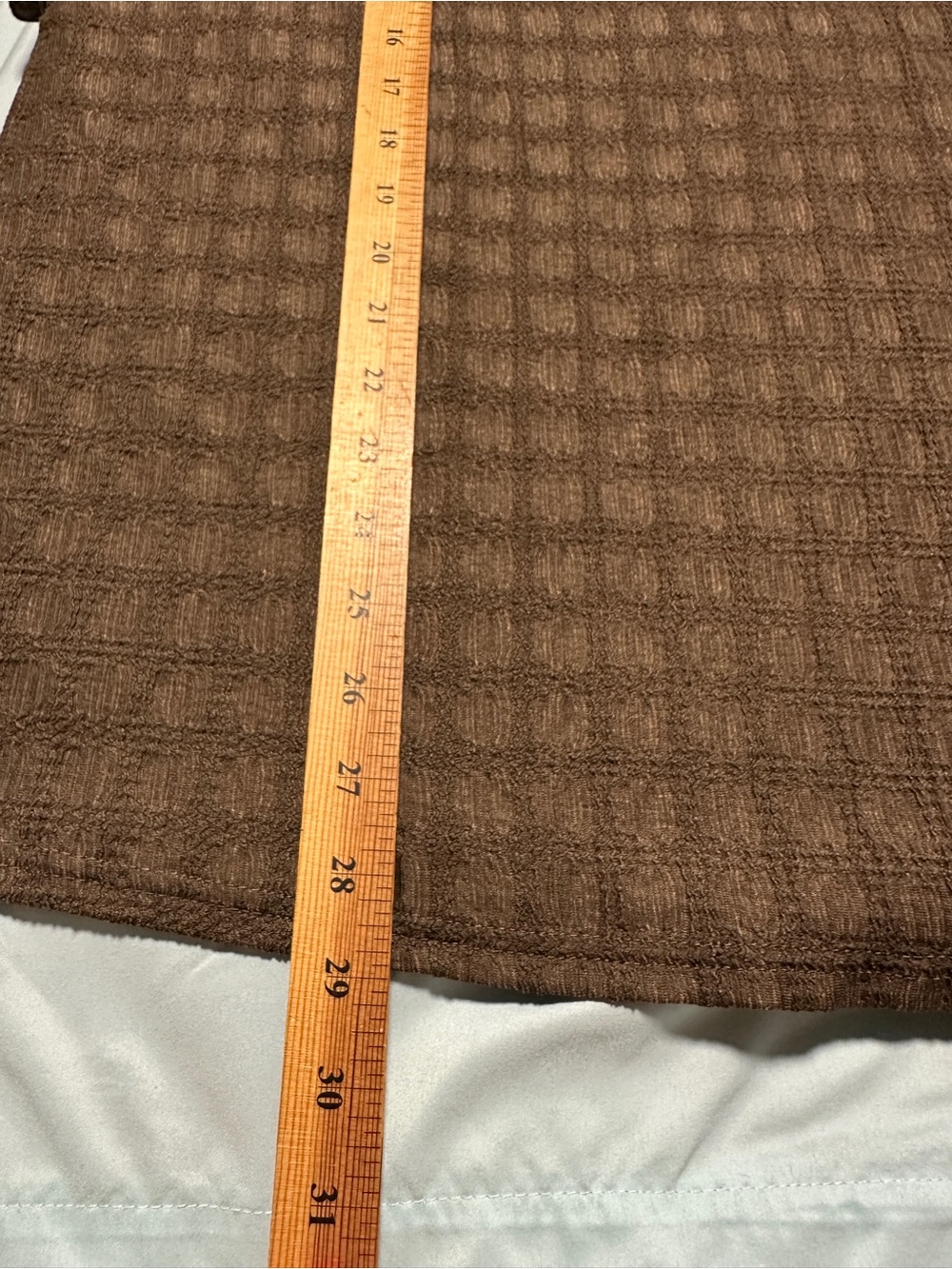 SHEIN Brown Short-Sleeve Textured Waffle Knit Top - Picture 3 of 6